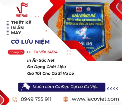 Cờ lưu niệm in logo theo yêu cầu | Lá Cờ Việt