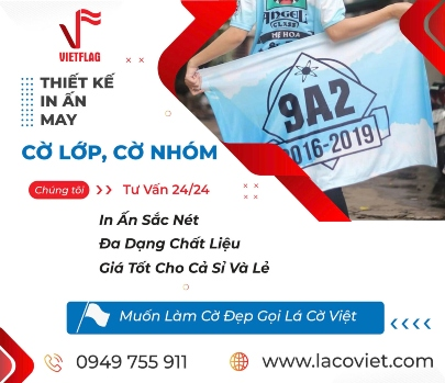 In cờ lớp, cờ nhóm theo yêu cầu | Lá Cờ Việt